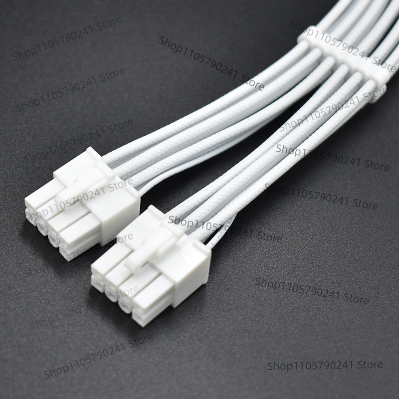 White 16AWG Braided Pattern Ca - огляд і ціна Dual 8Pin To 16Pin 12Vhpwr Cable